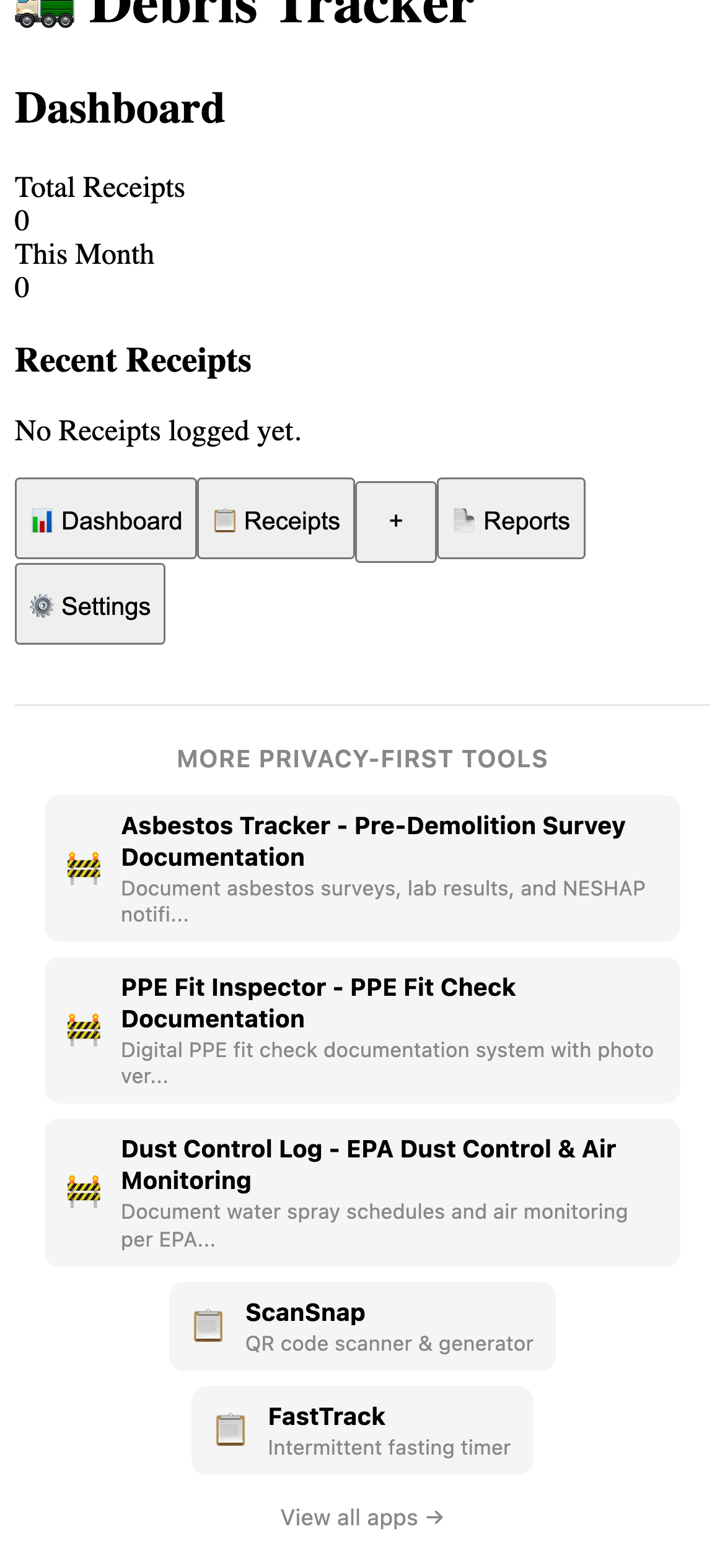 Debris Tracker - Waste Facility & Weight Ticket Log Pro feature detail